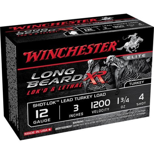 LONGBEARD XR 12GA AMMO 3IN 1 3/4OZ 4# 10RD