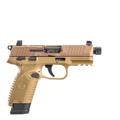 FN 502 TACTICAL 22LR PISTOL SEMI-AUTO 4.6IN FDE 1-15RD 1-10RD MAGS