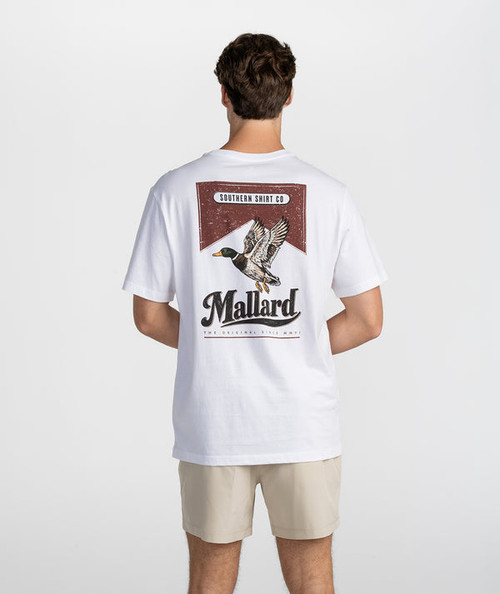 SSCO Mallard Red Short Sleeve Tee Shirt - Bright White
