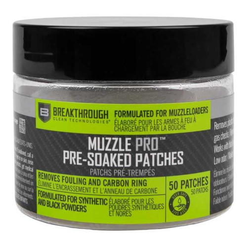 BREAKTHROUGH Breakthrough Clean Muzzle Pro Round Pre-Soaked Cleaning Patches BRKTHR-BT-MZ-SCP