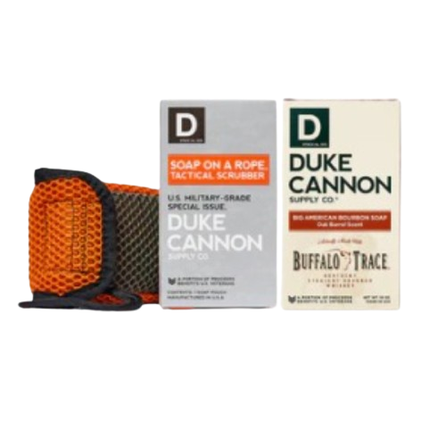 DUKE CANNON DUKE CANNON TACTICAL SCRUBBER SET SOAP OAK BARREL 20OZ DUKCAN-BOURBONTACTBUNDLE