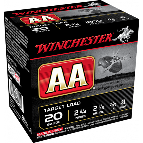 BROWNING Winchester Ammo AA 20 Gauge 2.75" 7/8oz 8 Shot 250 Round Case - AA208 WIN-AA208CASE