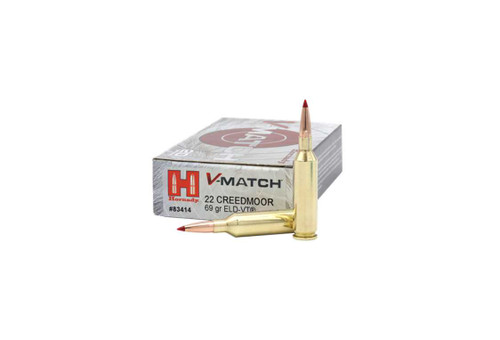 HORNADY Hornady V-Match 22 Creedmoor 69gr ELD-VT 20 Per Box/10 Case - 83414 HORN-83414