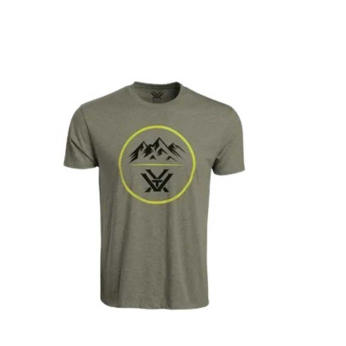 VORTEX VORTEX T-SHIRT OD GREEN MEN`S THREE PEAKS VORTEX-121-10-MIH