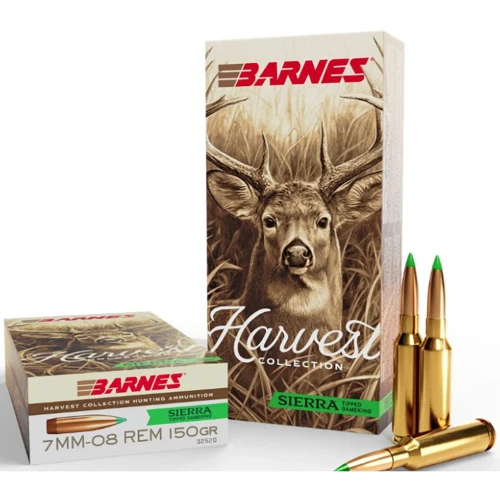 Barnes Harvest Collection 7mm-08 Rem Ammo 150gr Sierra Tipped GameKing Polymer Tip 20/ct