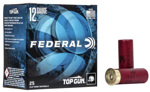 FEDERAL Federal Top Gun 12 Gauge 2.75" 1 oz 7.5 Shot 250 Round Case Shotgun Shells - TG121 7.5 FEDRL-TG121 7.5 CASE