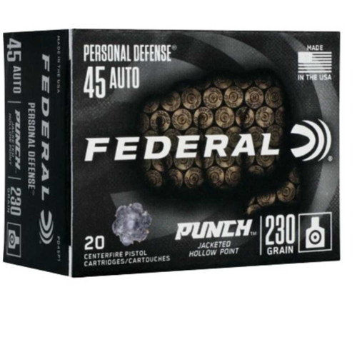 FEDERAL FEDERAL PREMIUM PUNCH 45AUTO 230GR JHP 20RDS FEDRL-PD45P1