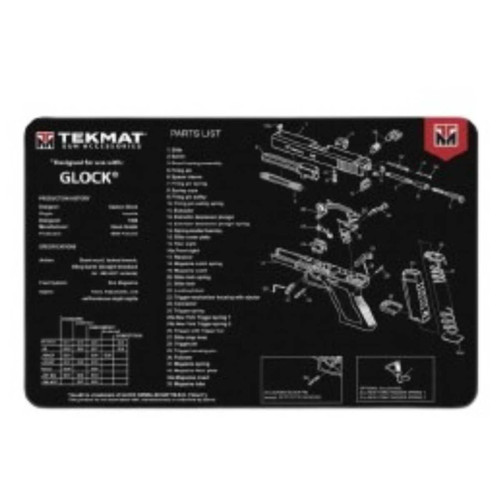 TEKMAT TEKMAT GLOCK STAIN RESISTANT BLACK WHITE 11INX17 TEK-R17-GLOCK