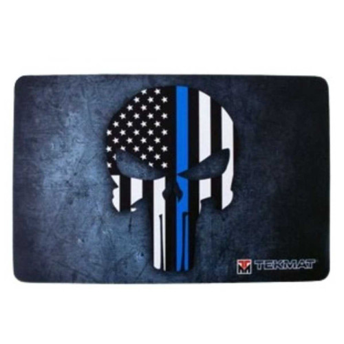 TEKMAT TEKMAT PUNISHER THIN BLUE LINE 11INX17IN STAIN RESISTANT TEK-R17-PUNISHER-BL