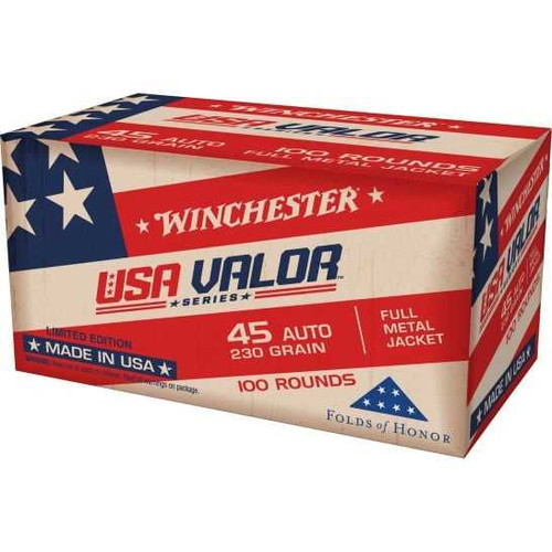 WINCHESTER WINCHESTER USA VALOR 45AUTO 230GR FMJ 100RDS WIN-USAV45A