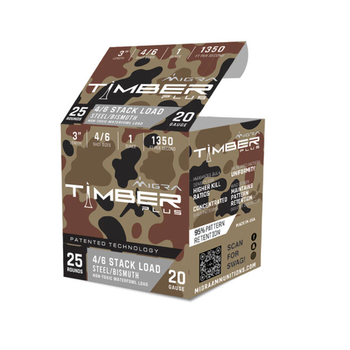 MIGRA MIGRA STEEL SHOT 20GA 3IN 1OZ 4+6SHOT DUPLEX 25RDS MIGRA-M-20SB4-6