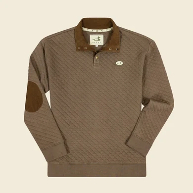 Decoy Apparel Co Men's Tryon Quilted Henley Quarter Zip Pullover