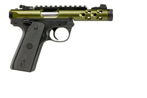 Ruger MKIV 22/45 Lite 22lr Pistol 10rd (2) 4.4" Barrel Black/Green Anodized