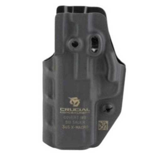 CRUCIAL CONCEALMENT CRUCIAL CONCEALMENT 1276 COVERT HOLSTER IWB FITS SIG P365 X-MACRO AMBI BLACK KYDEX CRUCIAL-1276