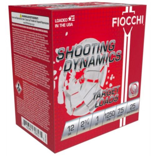 FIOCCHI SHOOTING DYNAMICS 12GA 2.75IN 1OZ 7.5 SHOT 25RDS