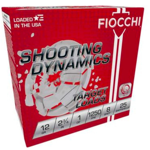 FIOCCHI FIELD DYNAMICS TARGET 12GA 2.75IN 1OZ 8SHOT 250RDS