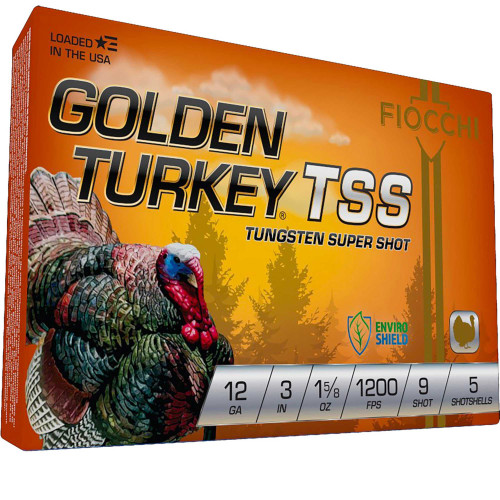 FIOCCHI FIOCCHI GOLDEN TSS TURKEY 12GA 3IN 1-5/8OZ 9SHOT 5RDS FIOCH-123TSS9