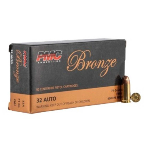 PMC PMC 32A BRONZE 32AUTO 71GR FMJ 50RDS PMC-PM32A