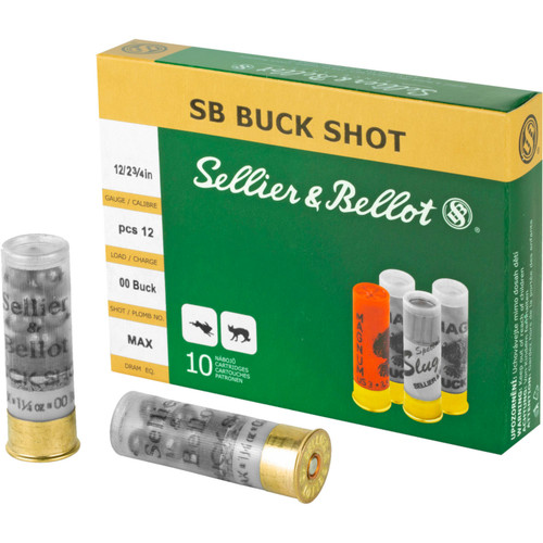 SELLIER AND BELLOT SB BUCK SHOT 12GA 2.75IN 12PEL 00BUCK  10RDS