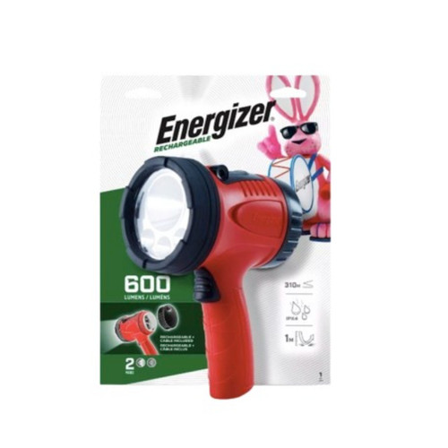 ENERGIZER RECHARGEABLE SPOTLIGHT 600LUMENS RED