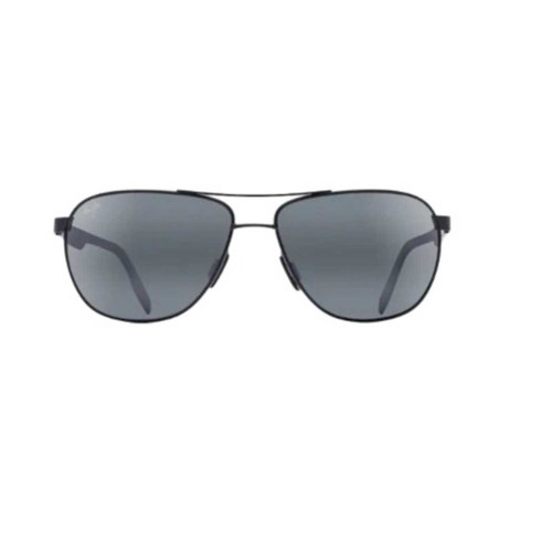MAUI JIM MAUI JIM CASTLES MATTE BLACK-NEUTRAL GREY POLARIZED MAUI-728-2M
