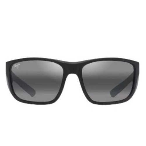 MAUI JIM MAUI JIM AMBERJACK MATTE BLACK W/BLACK RUBBER-NEUTRAL GREY POLARIZED MAUI-896-02