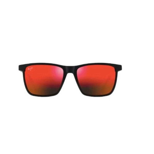 MAUI JIM MAUI JIM ONE WAY BLACK MATTE-HAWAII LAVA POLARIZED MAUI-RM875-02