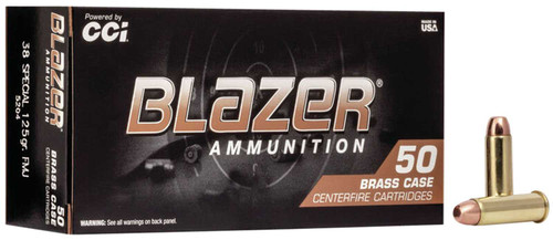 BLAZER CCI Blazer 38Special 125gr Full Metal Jacket 50 Per Box/20 Case - 5204 BLAZER-5204