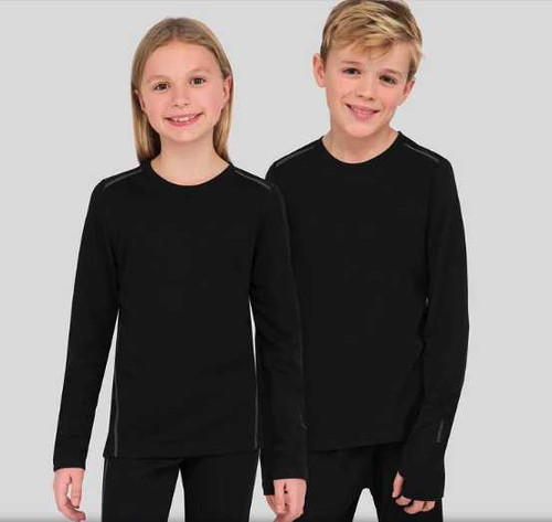 TERRAMAR TERRAMAR KIDS GENESIS UNDERGARMENT CREW (LS) LARGE ONYX TERRA-W8769-L