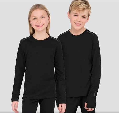 TERRAMAR KIDS GENESIS UNDERGARMENT CREW (LS) MED ONYX