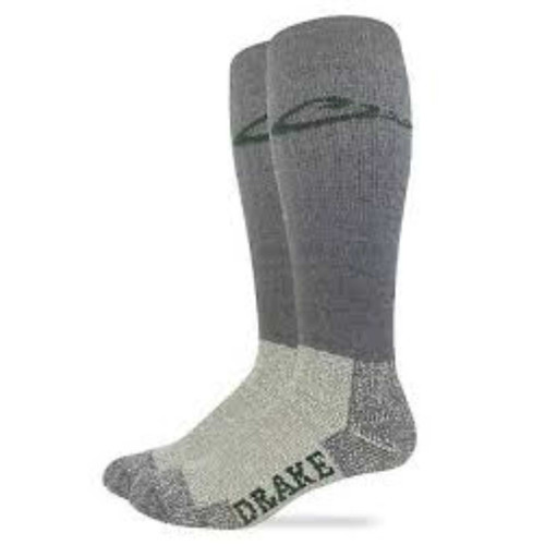 DRAKE DRAKE MERINO TALL BOOT SOCKS CHARCOAL WOOL LARGE DRAKE-72114-2500-LG