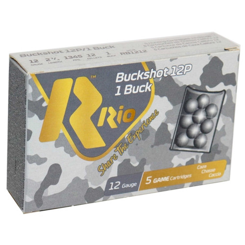 RIO AMMO RIO ROYAL 12GA 2-3/4IN BUCKSHOT 5RDS RIO-RB1212