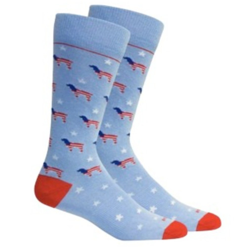 WILSON BROWN RED WHITE BEAU SOCKS 8.5-12 DELLA BLUE