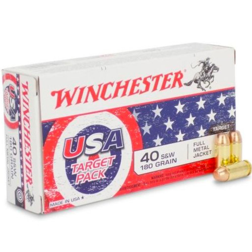 WINCHESTER USA TARGET PACK 40S&W 165GR FMJ 50RDS