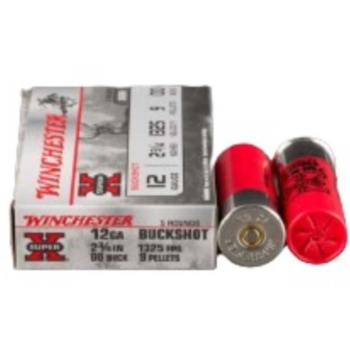 BROWNING WINCHESTER SUPER-X 00 BUCKSHOT CASE 12GA 2.75IN 9PEL BUCK 250RDS WINCH-XB1200 CASE