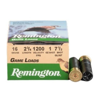 REMINGTON GAME LOADS LEAD BULK 16GA 2.75IN 7.5SHOT 1OZ 25RD