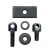 GROVTEC US, INC GROVTECH USA KEYMOD STUD FOREARM BLACK METAL GROVE-GTSW232
