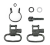 GROVTEC US, INC GROVTECH GTSW45 ONE PIECE BARREL BAND SWIVEL SET GROVE-GTSW45