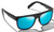 BAJIO BAJIO CHELEM SUNGLASSES BLACK GLOSS BLUE GLASS LENS BAJIO-CHE220001
