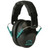 GSM - WALKER'S WALKERS PRO LOW PROFILE FOLDING EARMUFF BLACK/TEAL WALKRS-GWP-FPM1-BKTL
