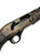 A close-up shot focusing on the trigger assembly and safety mechanism of the gun, with intricate details of the checkering on the grip and trigger guard.