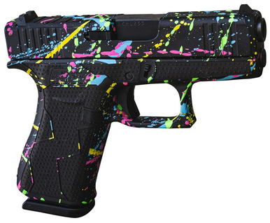 GLOCK 43X 9MM PISTOL SEMI-AUTO 3.39IN SPLATTER SHARK COAST 2-10RD