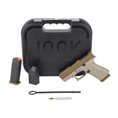 Glock G43X MOSK 9mm 10rd Two-Tone Tan Cerakote Semi Auto Pistol
