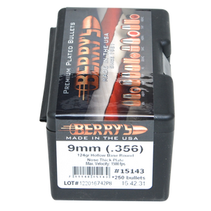 Berrys Superior, Berrys 15143 9mm .356 124gr Hgrn-tp 250 Berrys Superior, Berrys 15143 9mm .356 124gr Hgrn-tp 250