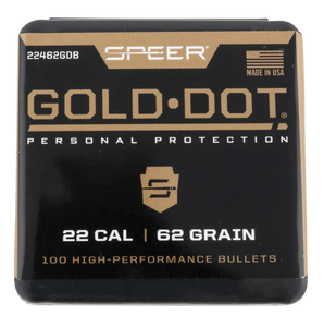 Speer Ammo Gold Dot, Speer 22462gdb  Bull .264  62 Bonded Sp     100/20