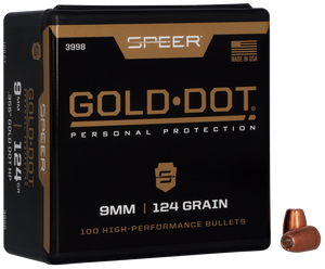 Speer Ammo Gold Dot, Speer 3998      Bull .355 124 Gdhp           100/5