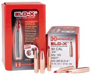 Hornady Eld Match, Horn 30731 Bull .308 208 Eld-m 100/15 Hornady Eld Match, Horn 30731 Bull .308 208 Eld-m 100/15