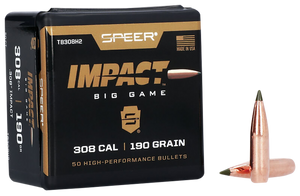 Speer Ammo Impact, Speer Tb308h2 Bull .308 190 50/5 Speer Ammo Impact, Speer Tb308h2 Bull .308 190 50/5