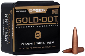 Speer Ammo Gold Dot, Speer 264140gdb Bull .264 140 Bonded Sp 50/20 Speer Ammo Gold Dot, Speer 264140gdb Bull .264 140 Bonded Sp 50/20