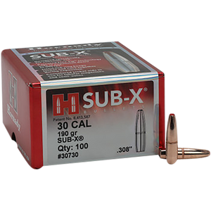 Hornady Sub-x, Horn 30730 Bull .308 190 Sub-x 100/15 Hornady Sub-x, Horn 30730 Bull .308 190 Sub-x 100/15